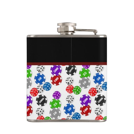 Flasques Chips de dés et Poker Aces (Dos)