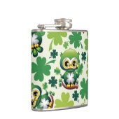 Flasques Chouette bébé mignonne St Patrick dessin animé (Droite)
