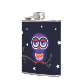 Flasques Chouette de nuit assise sur une fiole de branche (Gauche)