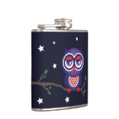 Flasques Chouette de nuit assise sur une fiole de branche (Droite)