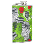 Flasques Chouette en roses rouges (Droite)
