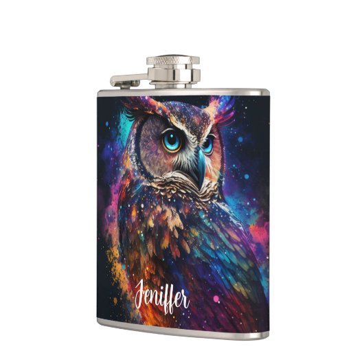 Flasques Chouette spatiale colorée (Gauche)