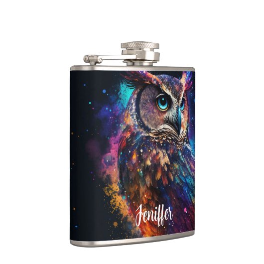 Flasques Chouette spatiale colorée (Droite)