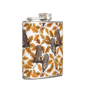 Flasques Chouettes d'automne sur coton blanc (Droite)