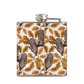 Flasques Chouettes d'automne sur coton blanc (Dos)