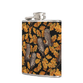Flasques Chouettes d'automne sur noir (Gauche)
