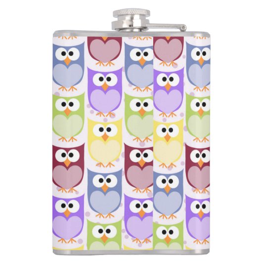 Flasques Chouettes mignonnes, Chouette Motif, Chouettes pou (Dos)