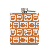 Flasques Chouettes orange monogrammes (Dos)