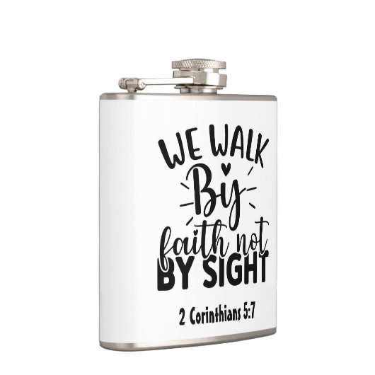 Flasques Christian "We Walk by Faith" Verse Hip Flask (Droite)