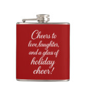 Flasques Christmas party red white love laughter cheer (Devant)