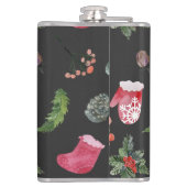 Flasques Christmas Reindeer : Aquarelle Motif sans couture (Dos)