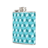 Flasques Chrome 3-d boîtes - turquoise / aqua (Gauche)