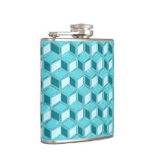 Flasques Chrome 3-d boîtes - turquoise / aqua (Droite)