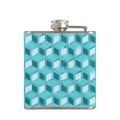 Flasques Chrome 3-d boîtes - turquoise / aqua (Dos)