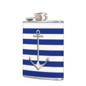 Flasques Chrome Anchor on Navy Stripes (Gauche)
