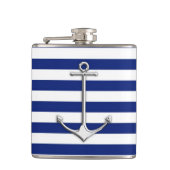 Flasques Chrome Anchor on Navy Stripes (Devant)