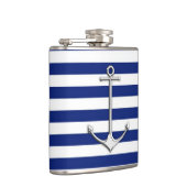Flasques Chrome Anchor on Navy Stripes (Droite)