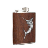 Flasques Chrome Marlin sur Wet Mahogany Imprimer (Droite)