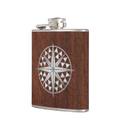 Flasques Chrome Nautical Star sur Wet Mahogany Imprimer (Gauche)