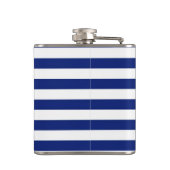 Flasques Chrome Sailboat sur Navy Stripes (Dos)