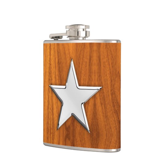 Flasques Chrome Star sur l'impression de teck (Gauche)