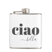 Flasques Ciao Bella Bonjour Belle Typographie Moderne (Devant)