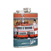 Flasques Ciel de Lisbonne avec vieux ferry sur le fleuve Ta (Droite)