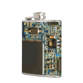 Flasques Circuit imprimé bleu macro | Photo de PCB (Gauche)