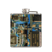 Flasques Circuit imprimé bleu macro | Photo de PCB (Dos)