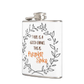 Flasques Citation Citrouille amusante d'épices Humour d'aut (Gauche)