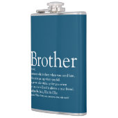 Flasques Citation de définition de frère amusant bleu (Gauche)