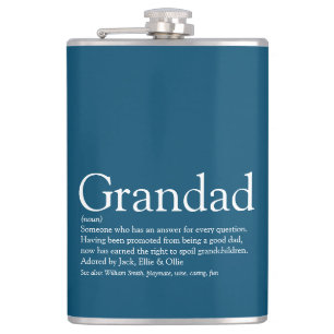 Flasques Citation de définition de grand-père bleu