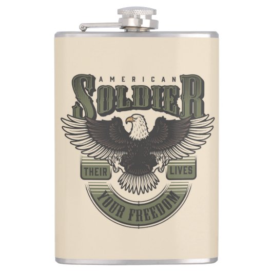 Flasques Citation du soldat américain (Devant)