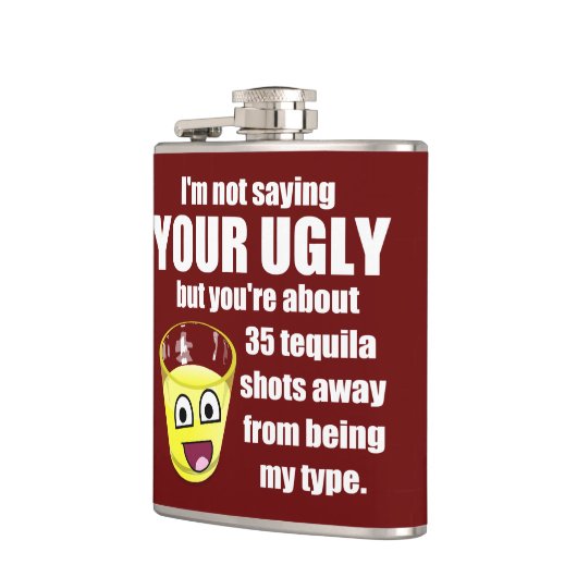 Flasques Citation hilare de tequila (Gauche)