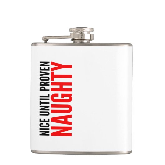 Flasques Citation Humour De Noël Nice Jusqu'À Proven Naught (Devant)