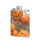 Flasques Citrouille halloween Jack-o'-lantern orange citrou (Gauche)