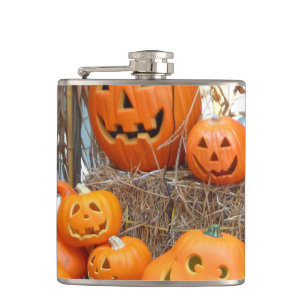 Flasques Citrouille halloween Jack-o'-lantern orange citrou