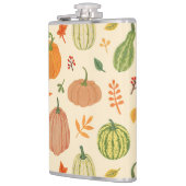 Flasques Citrouille vert et orange, motif sans soudure. (Gauche)