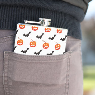 Flasques Citrouilles et chauves-souris d'Halloween, des fri