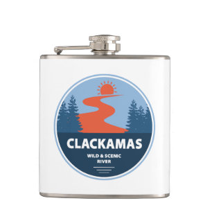Flasques Clackamas Wild and Pittoresque River Oregon