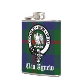 Flasques Clan Agnew Crest Badge et Tartan (Gauche)