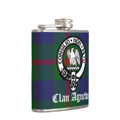 Flasques Clan Agnew Crest Badge et Tartan (Droite)