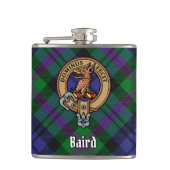Flasques Clan Baird Crest sur Tartan (Devant)