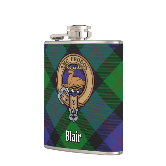Flasques Clan Blair Crest sur Tartan (Gauche)