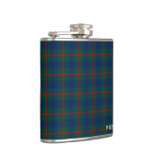 Flasques Clan bleu et vert Agnew Tartan Monogramme (Droite)