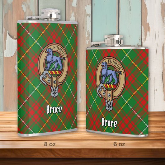 Flasques Clan Bruce Crest sur la chasse Tartan