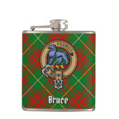 Flasques Clan Bruce Crest sur la chasse Tartan (Devant)