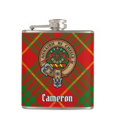 Flasques Clan Cameron Crest sur Tartan (Devant)