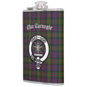 Flasques Clan Carnegie Crest Badge et Tartan (Gauche)