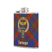 Flasques Clan Carnegie Crest sur Tartan (Gauche)